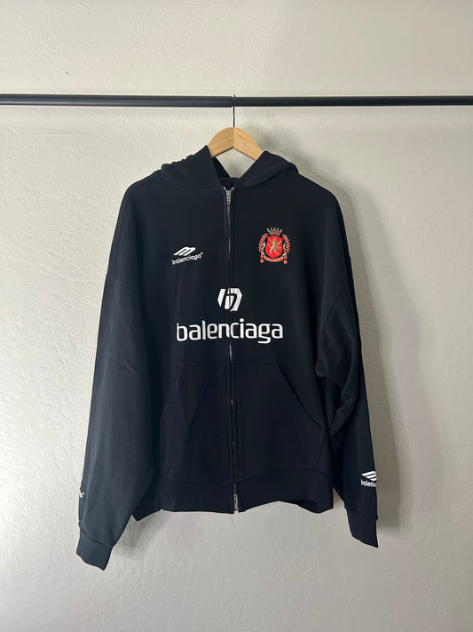 Balenciaga Paris Soccer Zip Up Hoodie