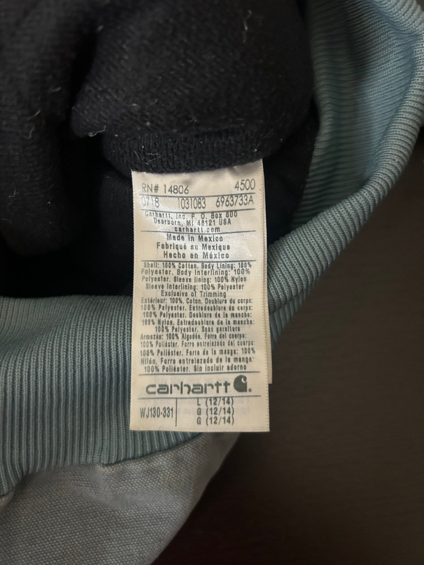 Carhartt Green Work Jacket