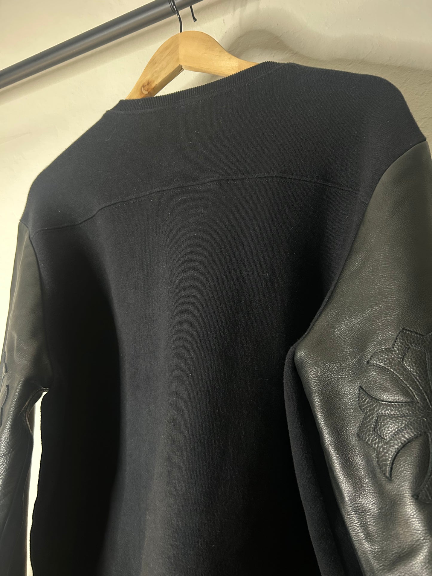 Chrome Hearts Black Triple Cross Leather Sweater