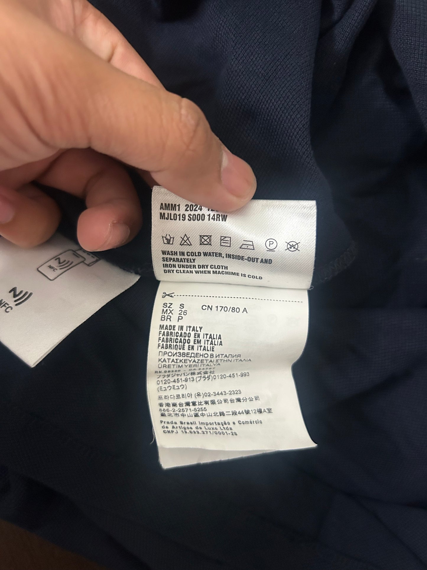 Miu Miu Navy Polo Longsleeve