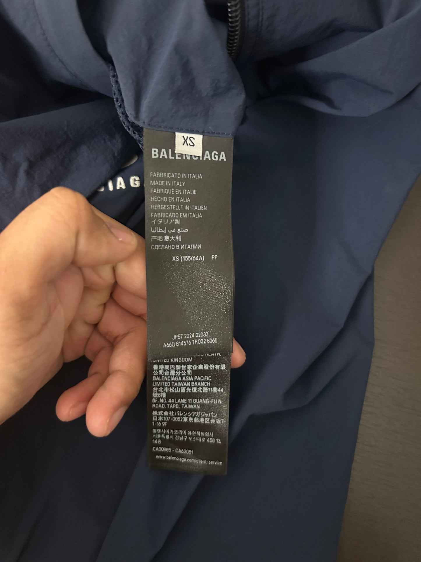 Balenciaga Loop Logo Navy Trackpants