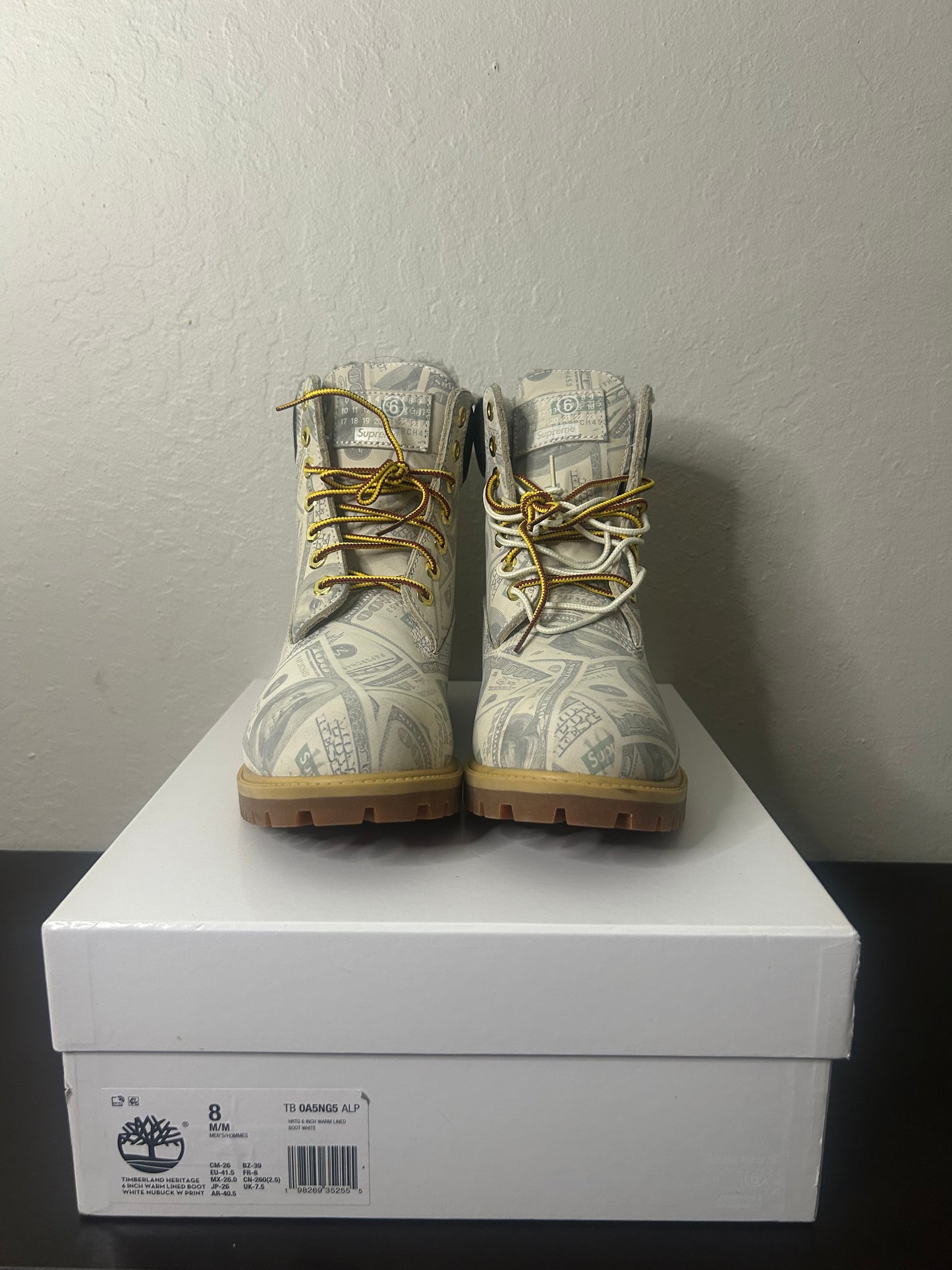 Supreme Maison Margiela Money Timberlands