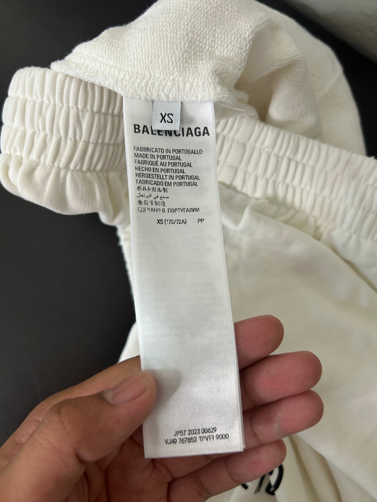 Balenciaga White Top League Logo Sweatpants