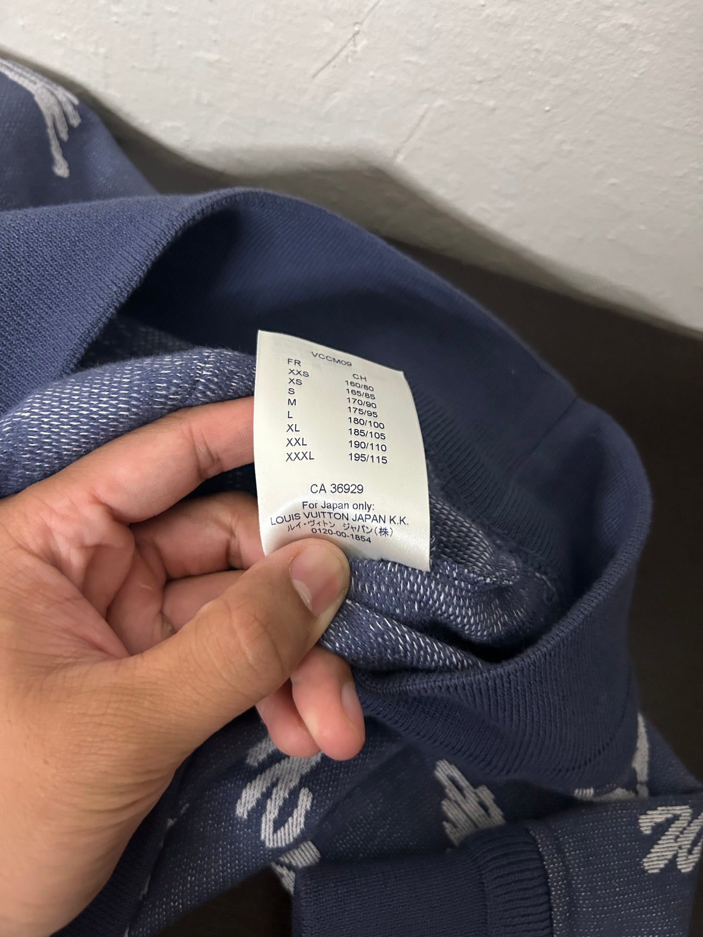 Louis Vuitton Blue Cities Knit Quarter Zip