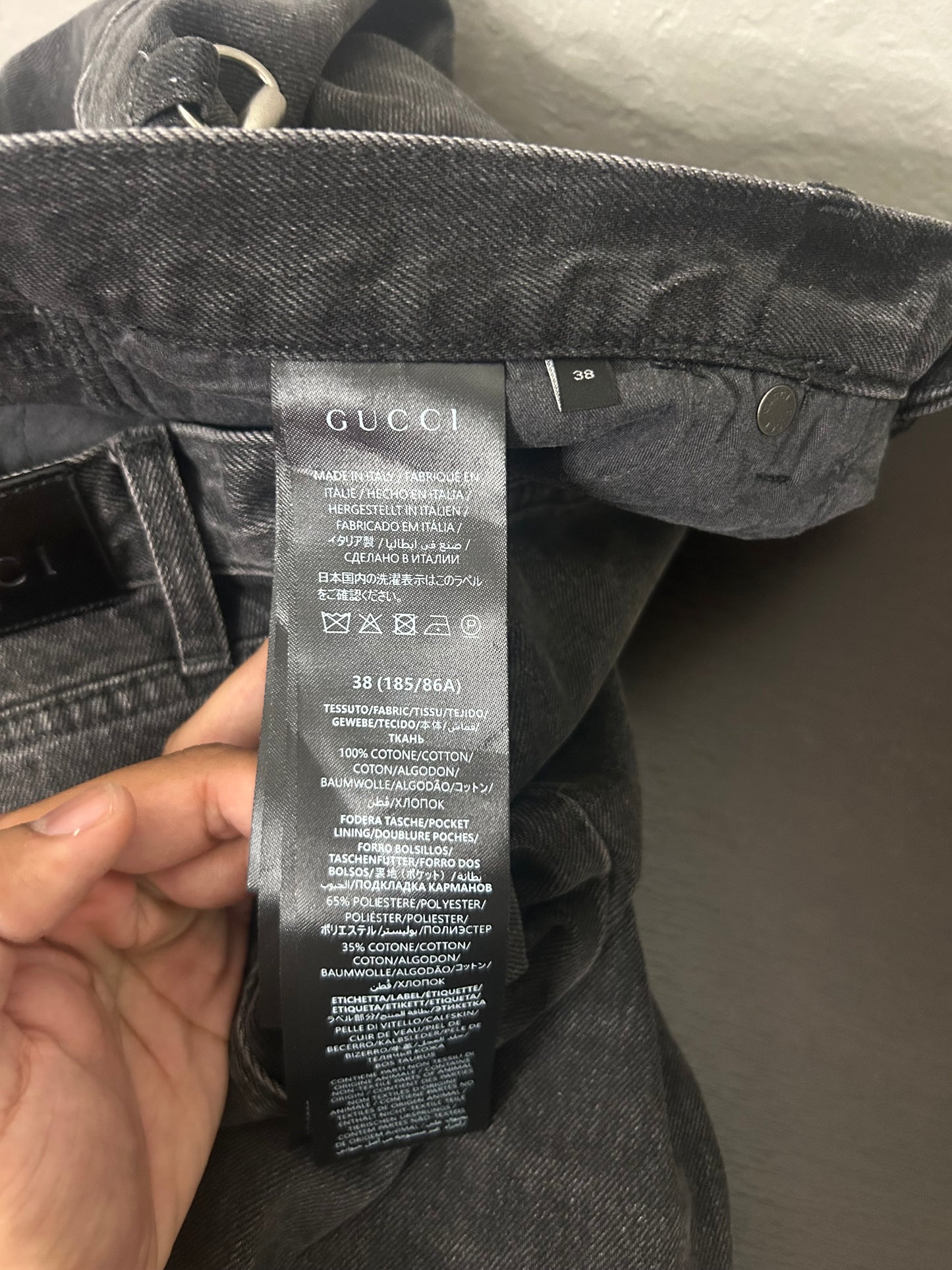 Gucci Grey Horsebit Jeans