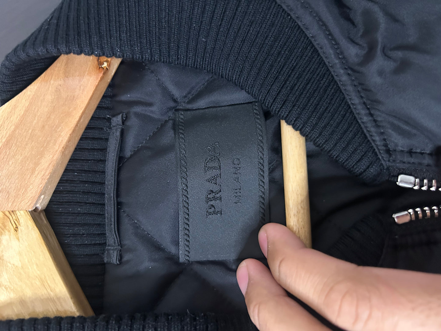 Prada Black Triangle Nyon Bomber
