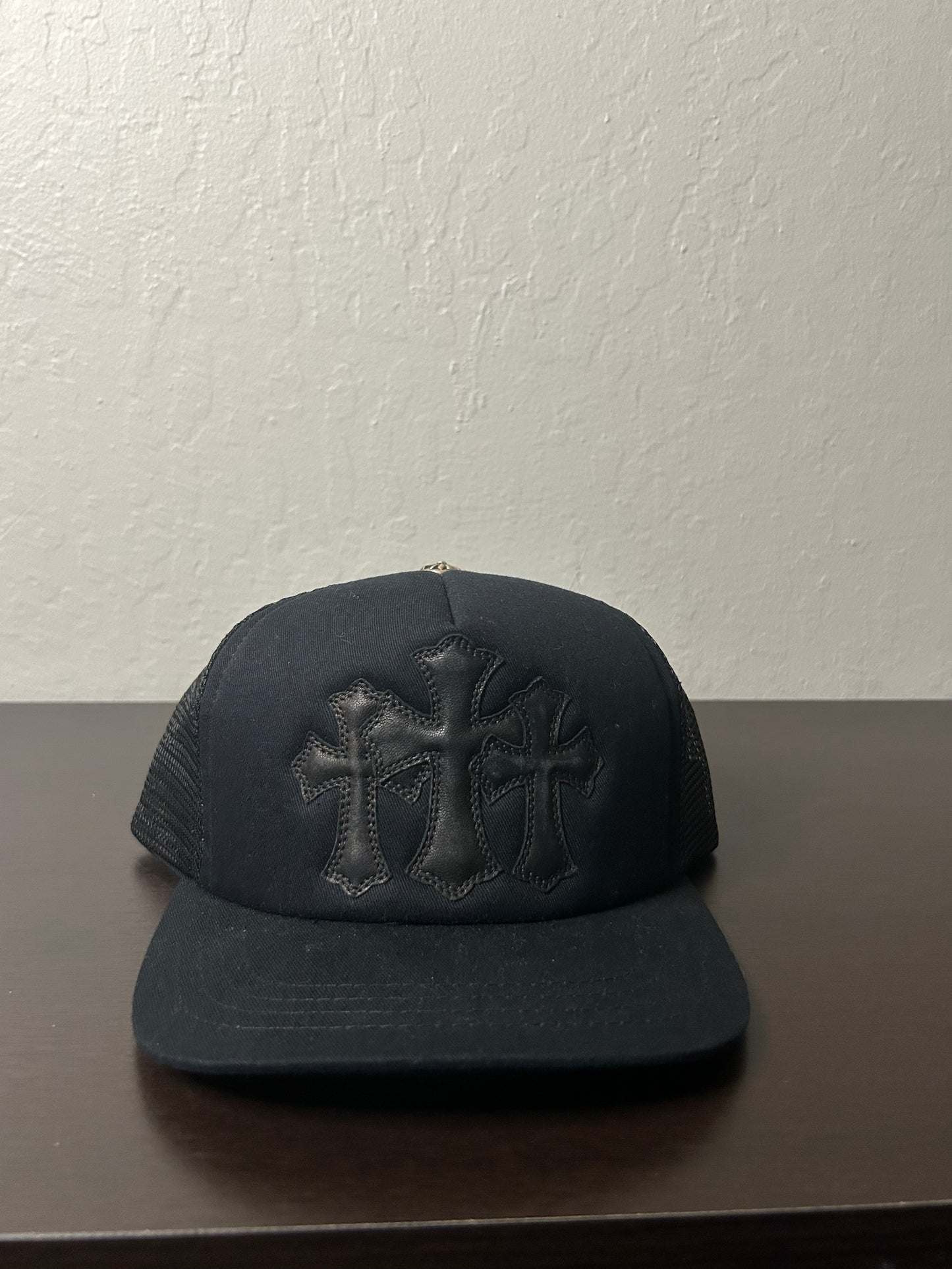 Chrome Hearts Black Triple Cross Hat