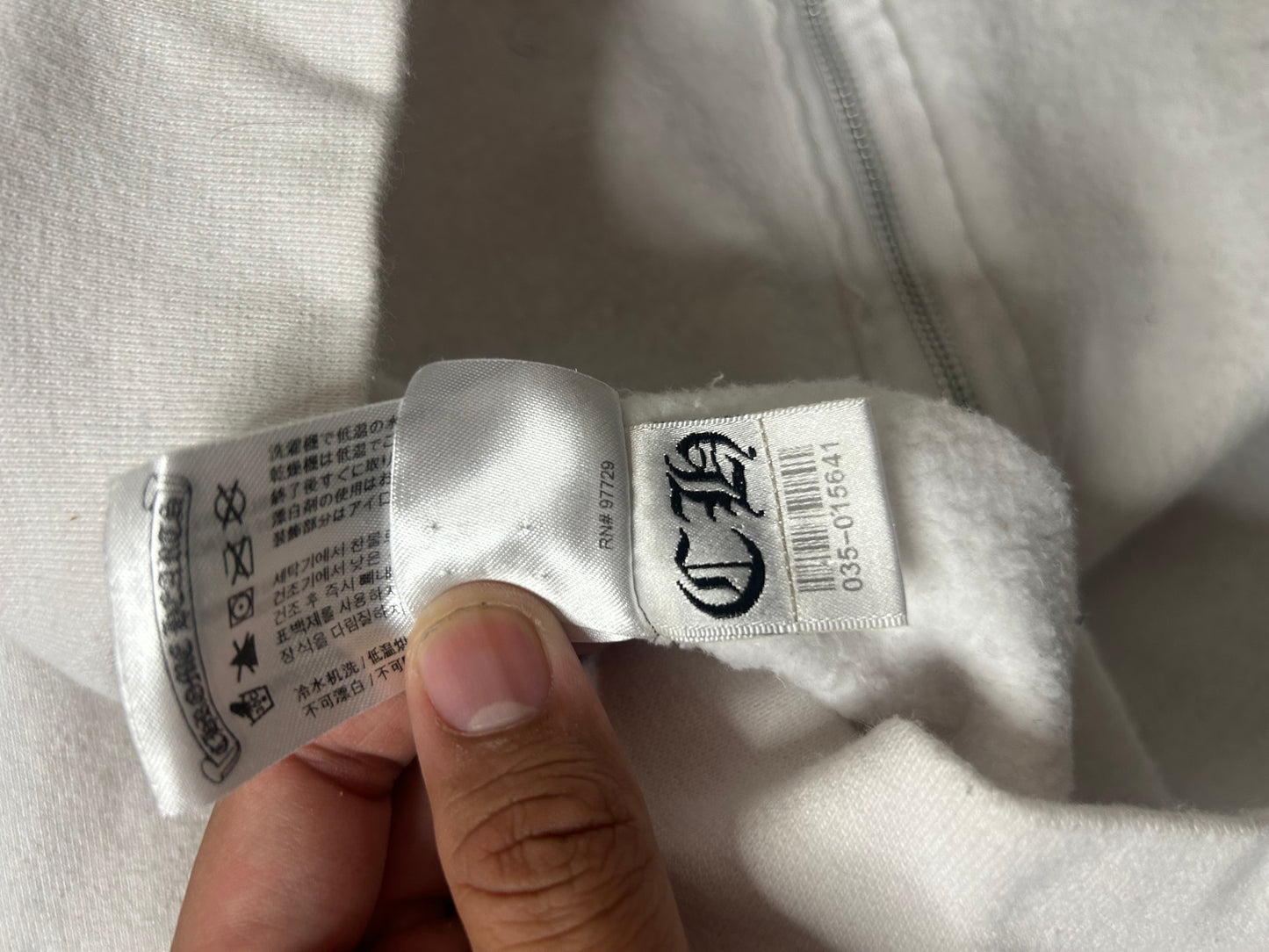 Chrome Hearts White Floral Zip up Hoodie