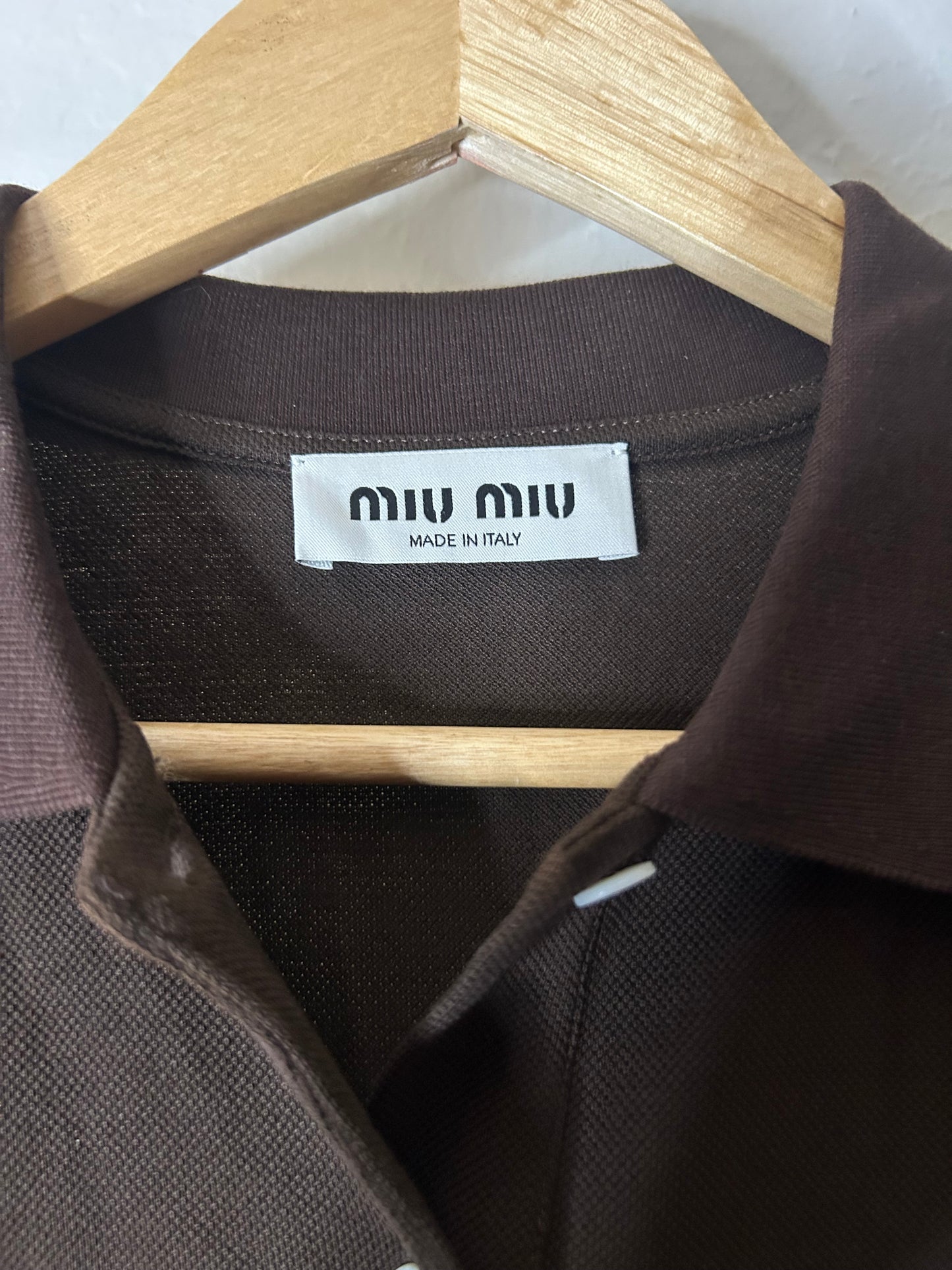 Miu Miu Brown Polo Longsleeve