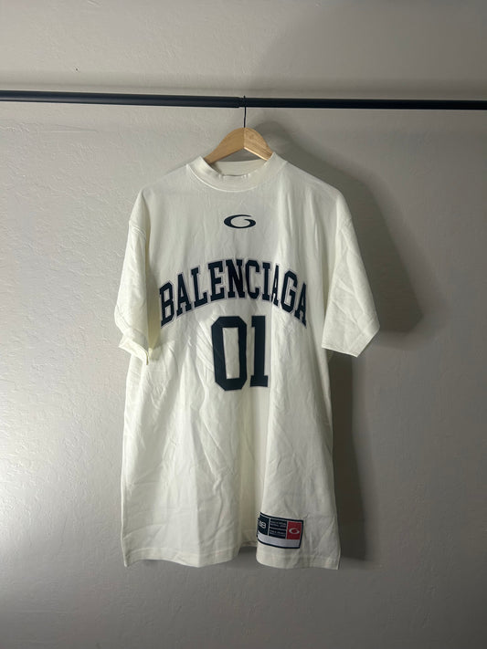 Balenciaga White Basketball Tee