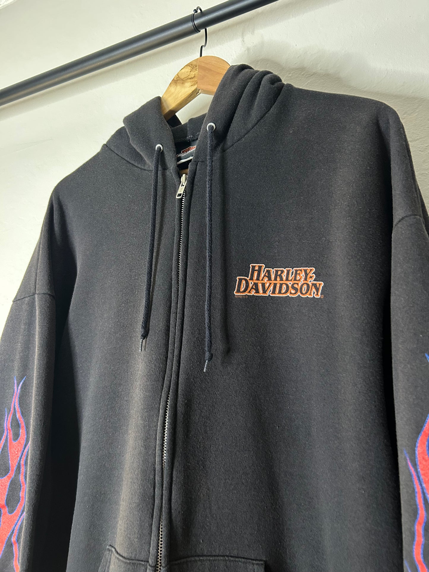 Vintage Harley Flame Zip Up