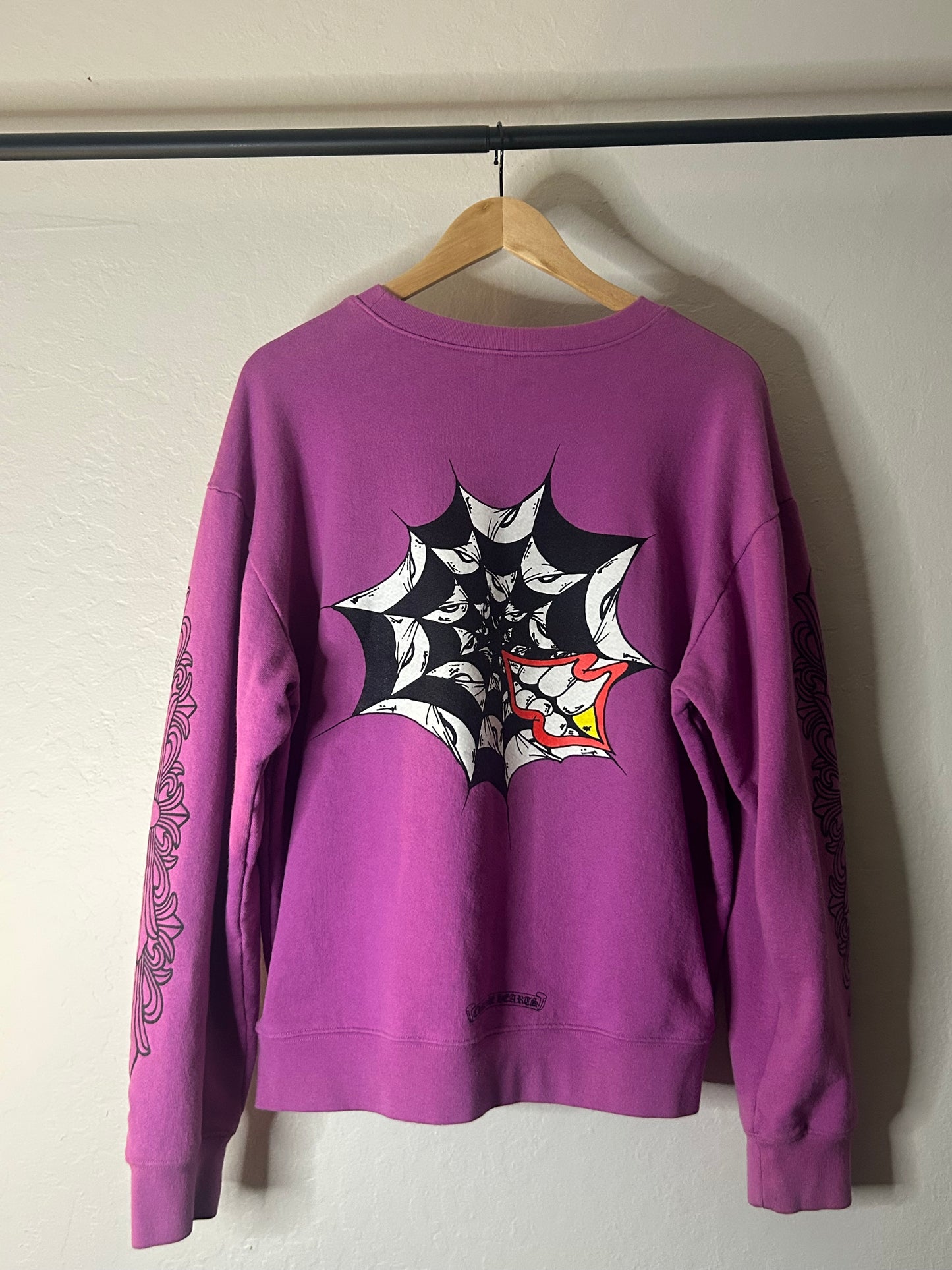 Chrome Hearts Matty Boy Purple Web Crewneck