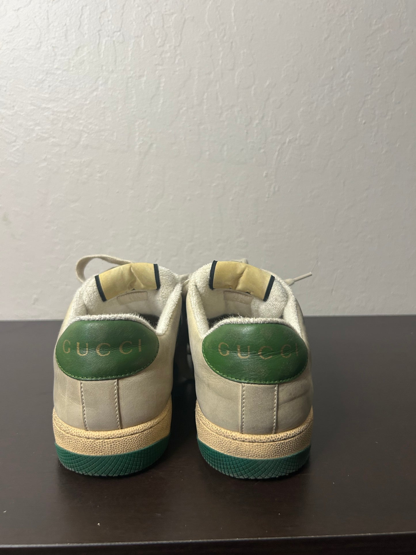 Gucci White Leather Screener