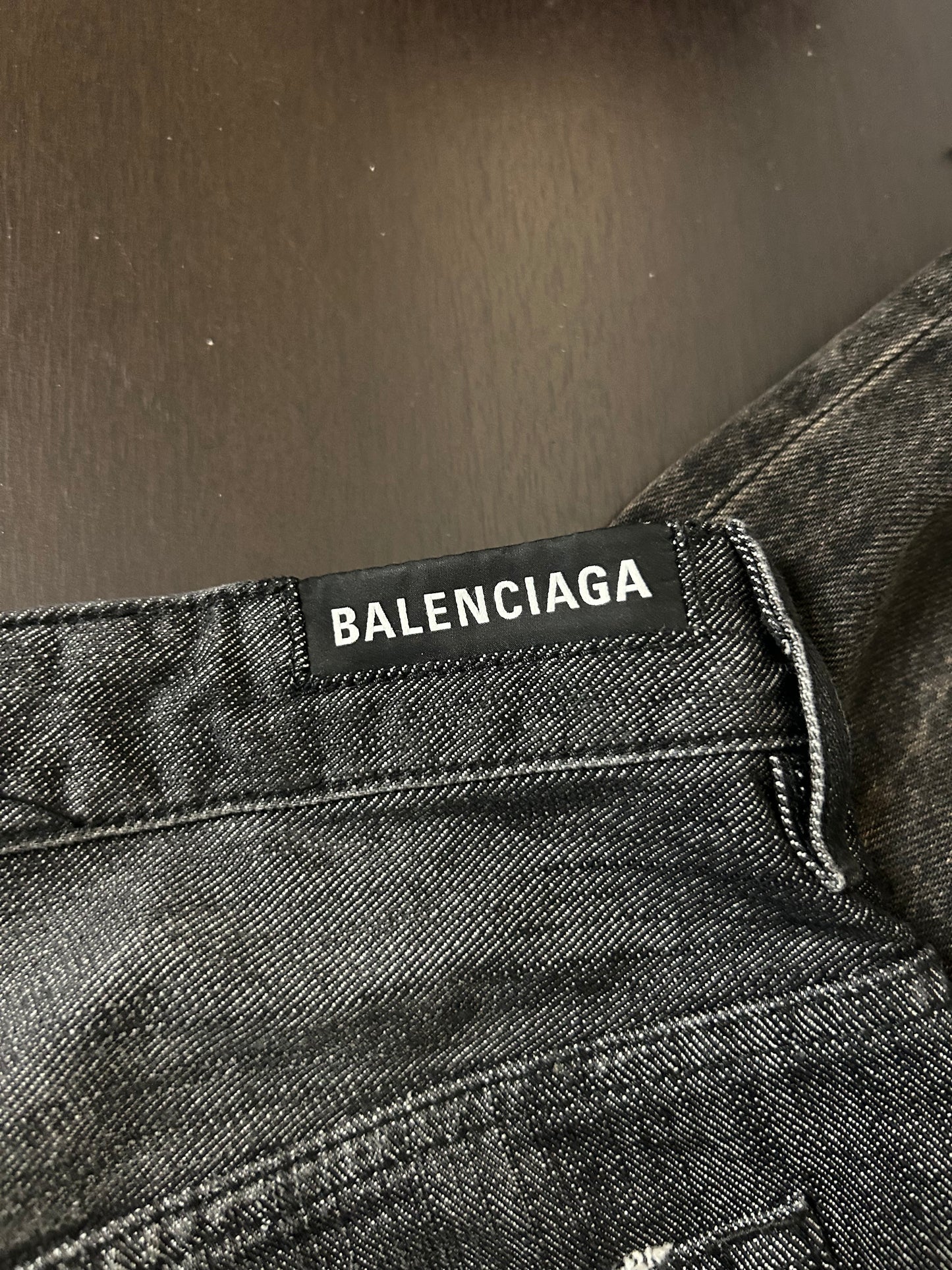 Balenciaga Black Split Hybrid Denim