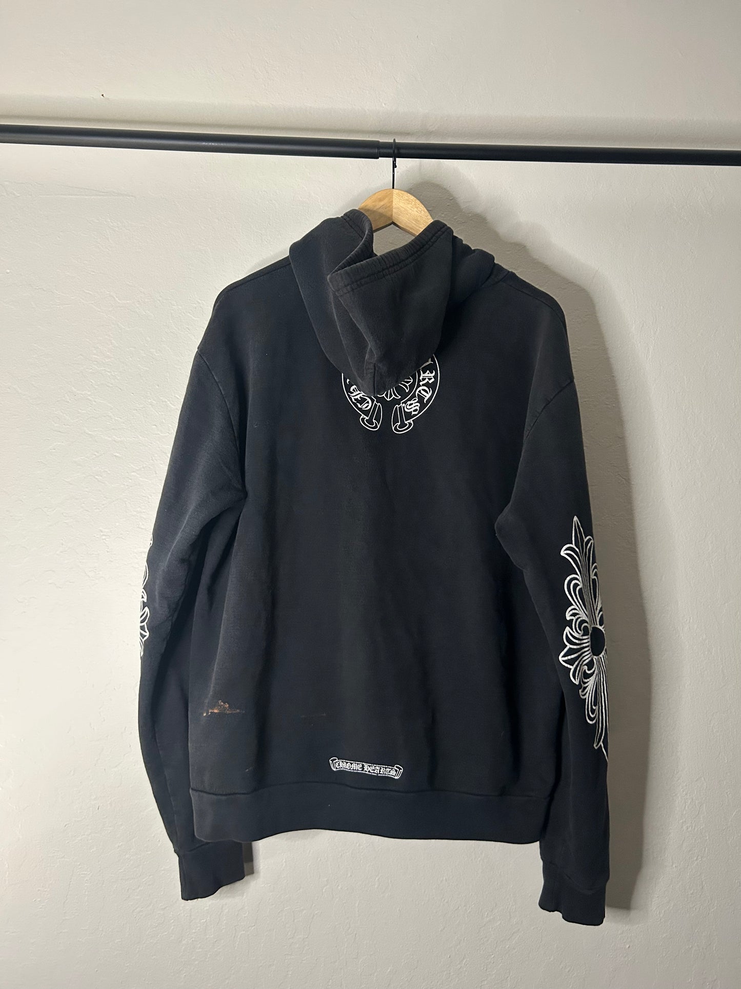 Chrome Hearts Vintage T Bar Floral Zip Up Hoodie