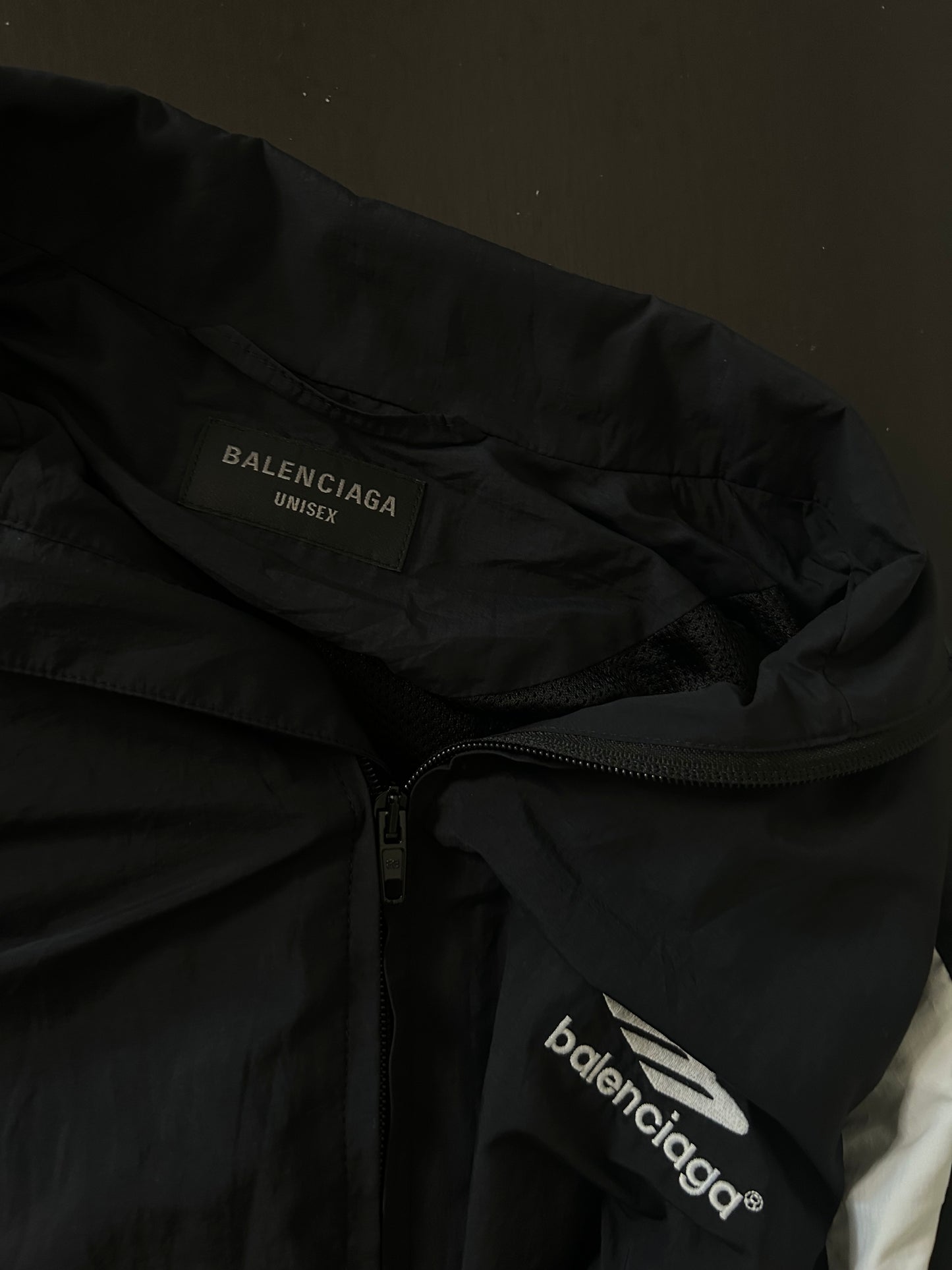 Balenciaga Black and Green 3B Track Jacket