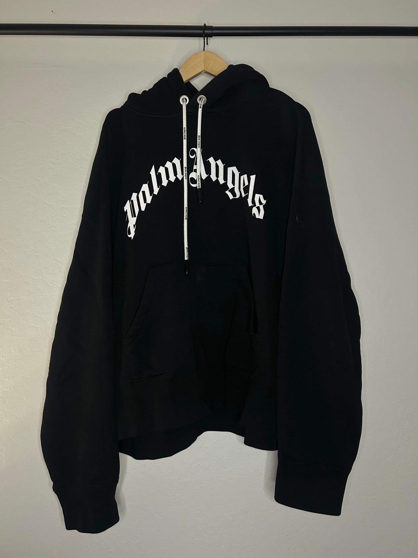 Palm Angels Curved Logo Hoodie