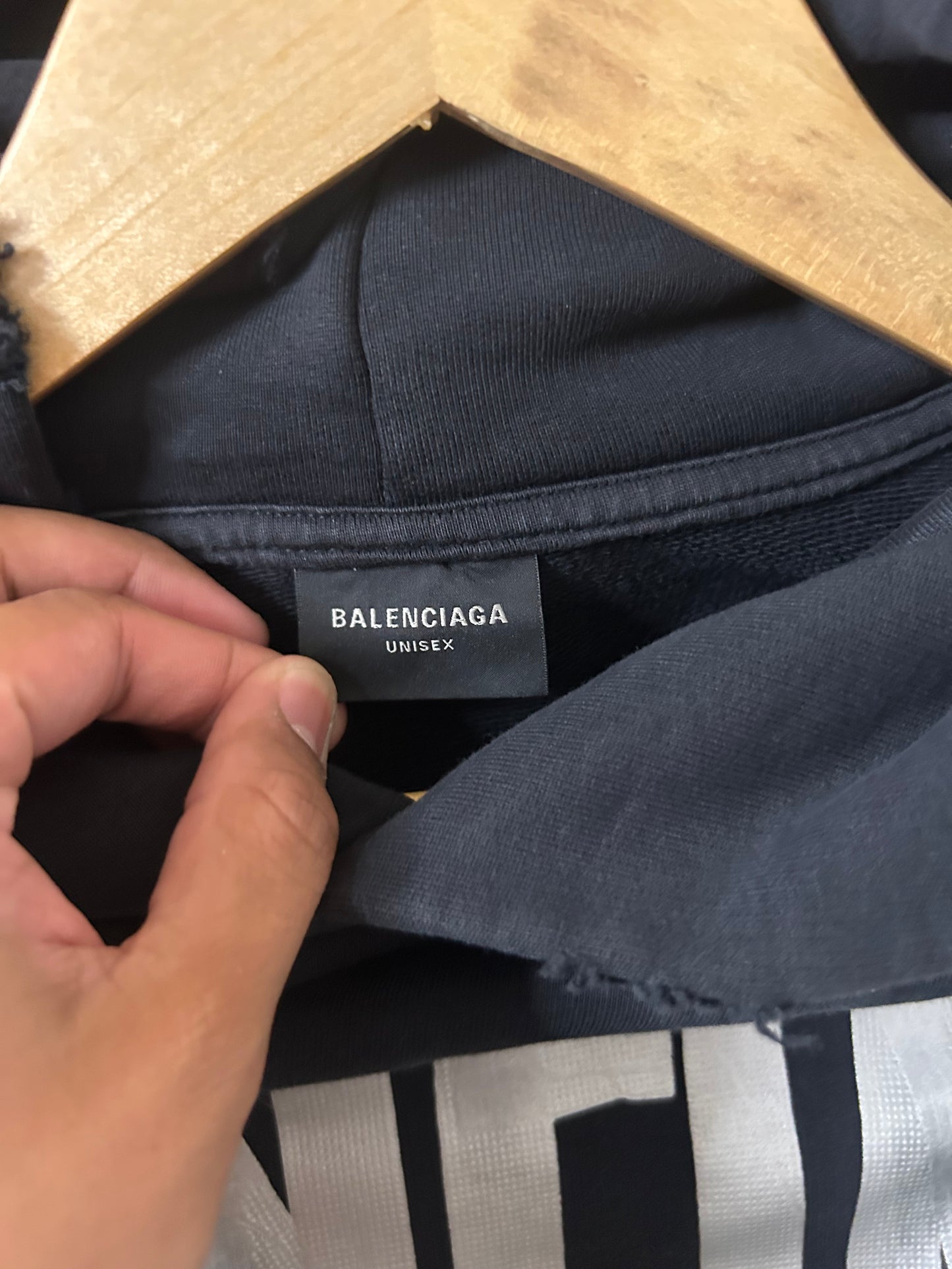 Balenciaga Black Tape Logo Hoodie