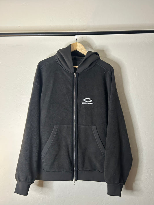 Balenciaga Inside Out Surf Logo Zip Up Hoodie