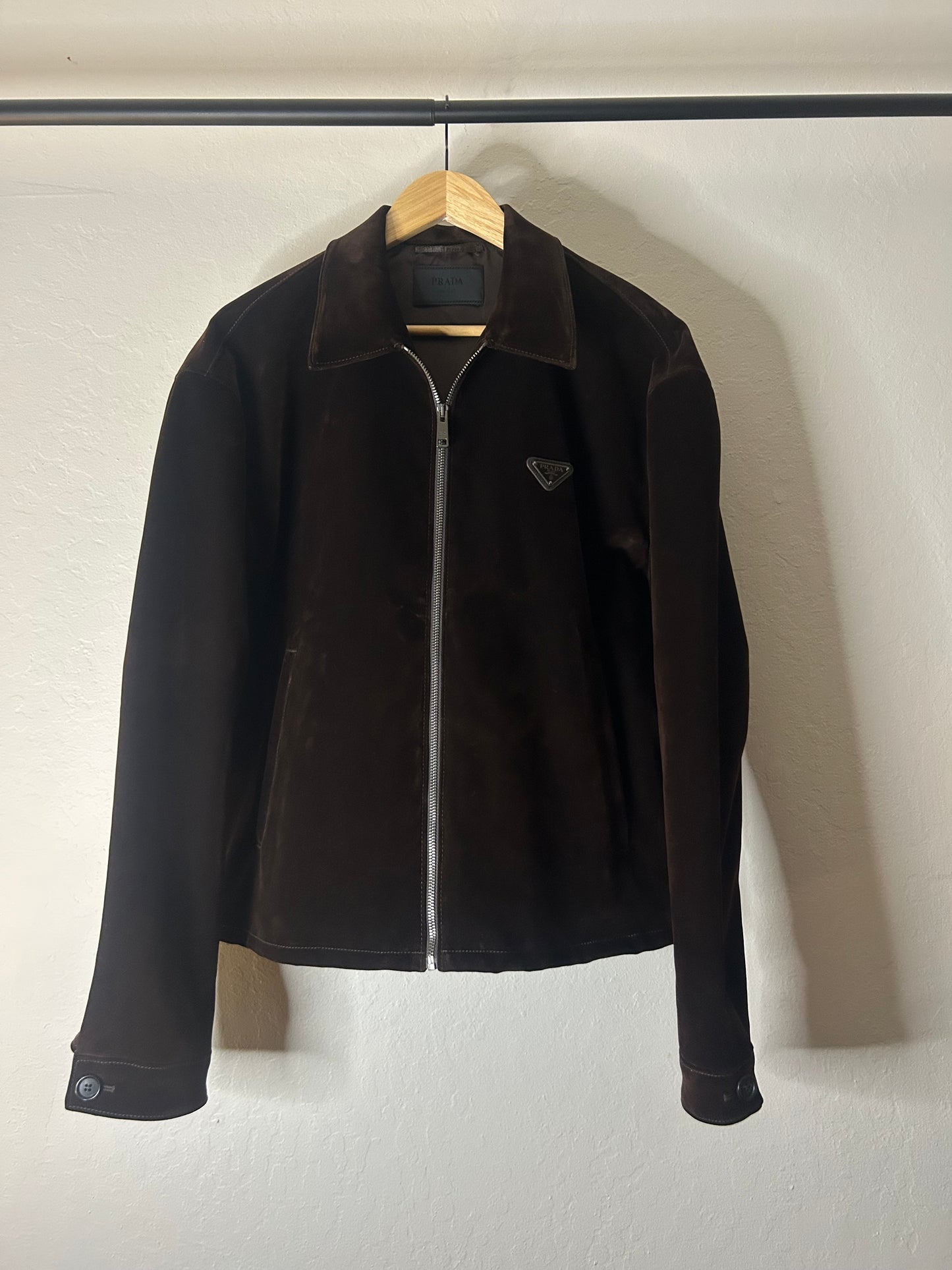 Prada Brown Velvet Work Jacket