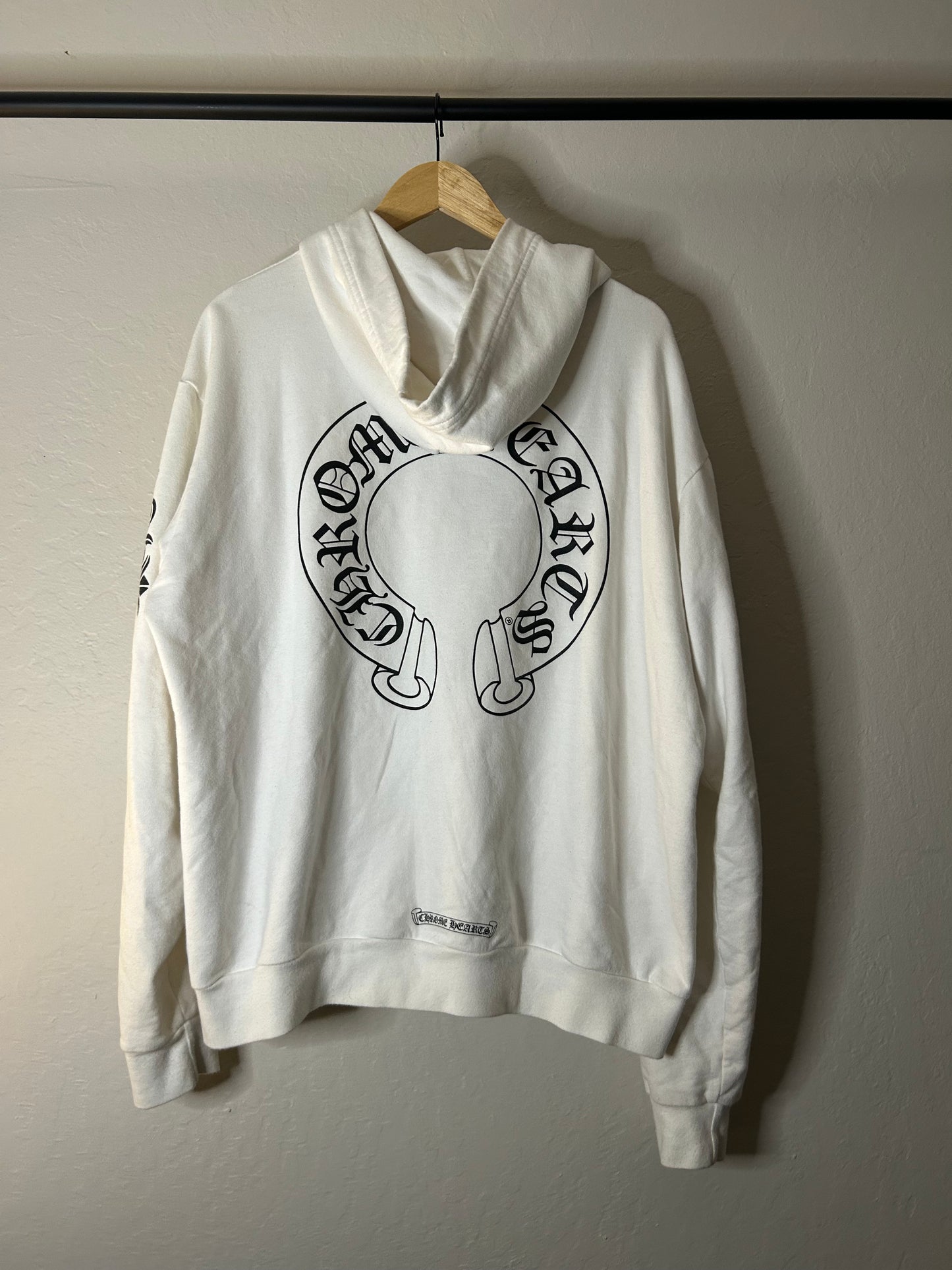 Chrome Hearts White Floral Horseshoe Hoodie