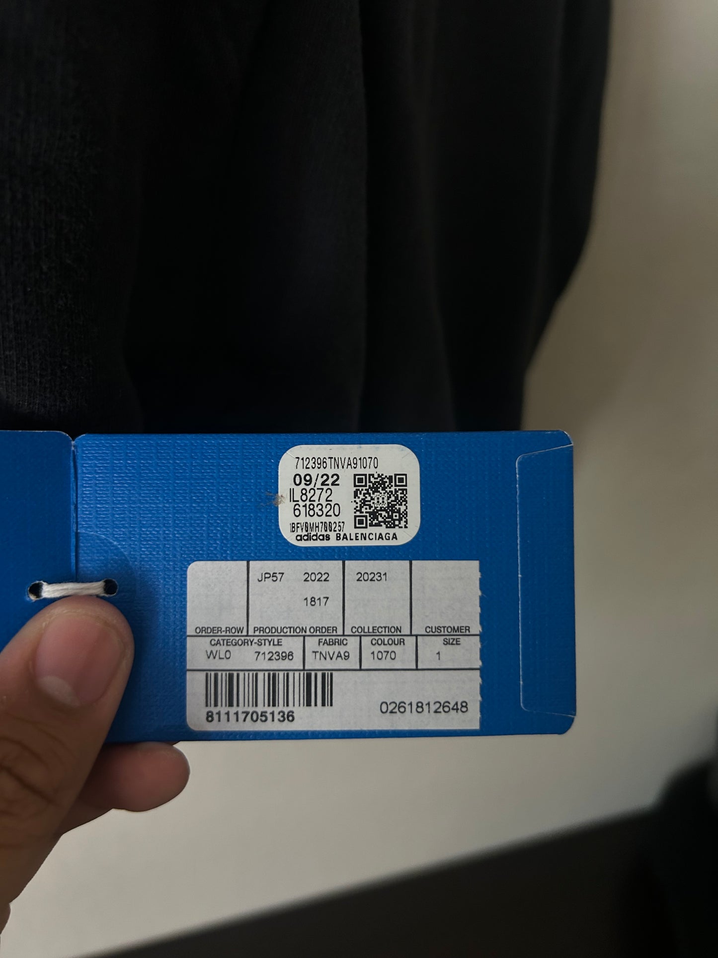 Balenciaga Adidas Black Pullover Hoodie