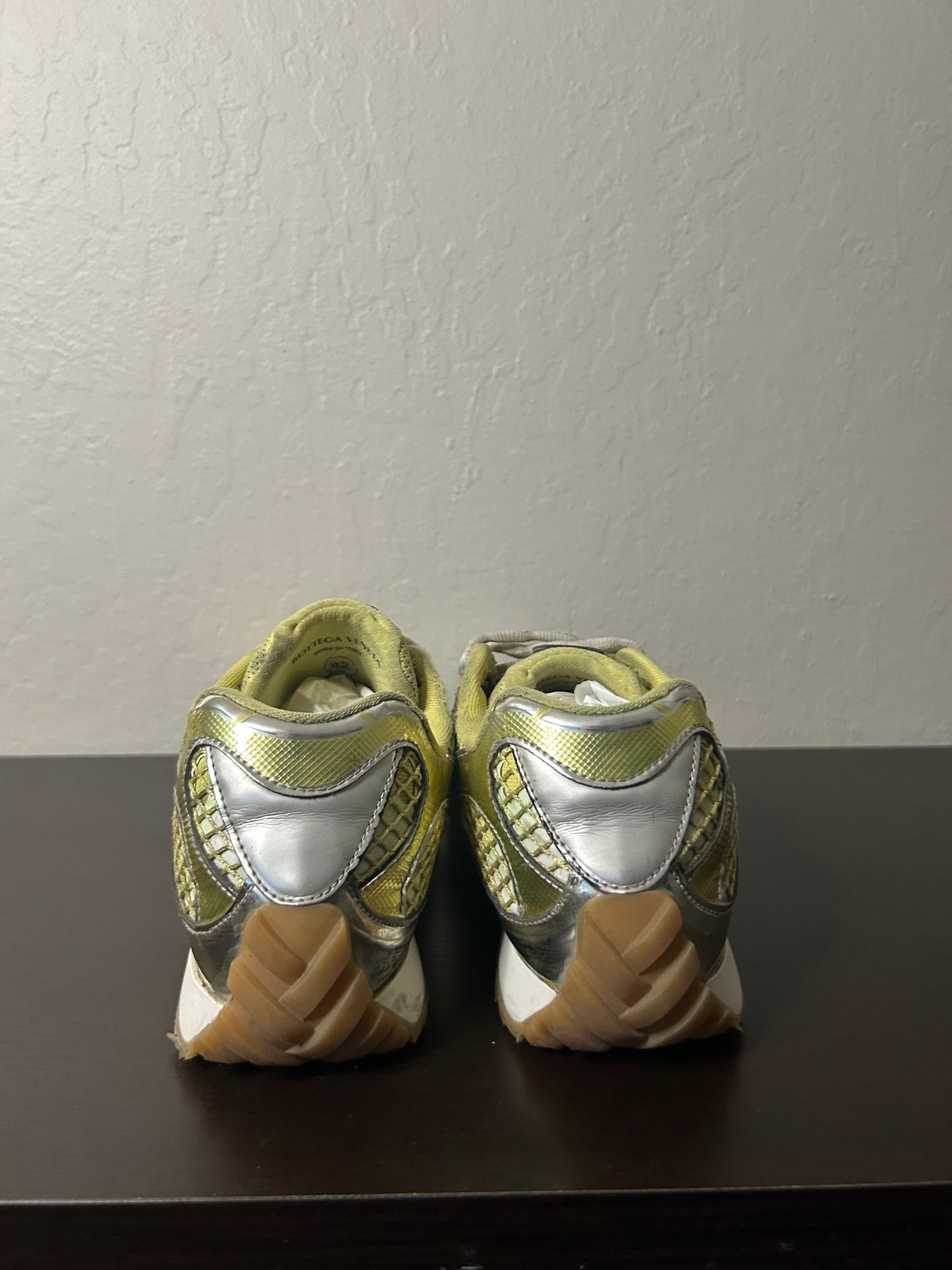 Bottega Orbit Yellow and Silver Sneaker