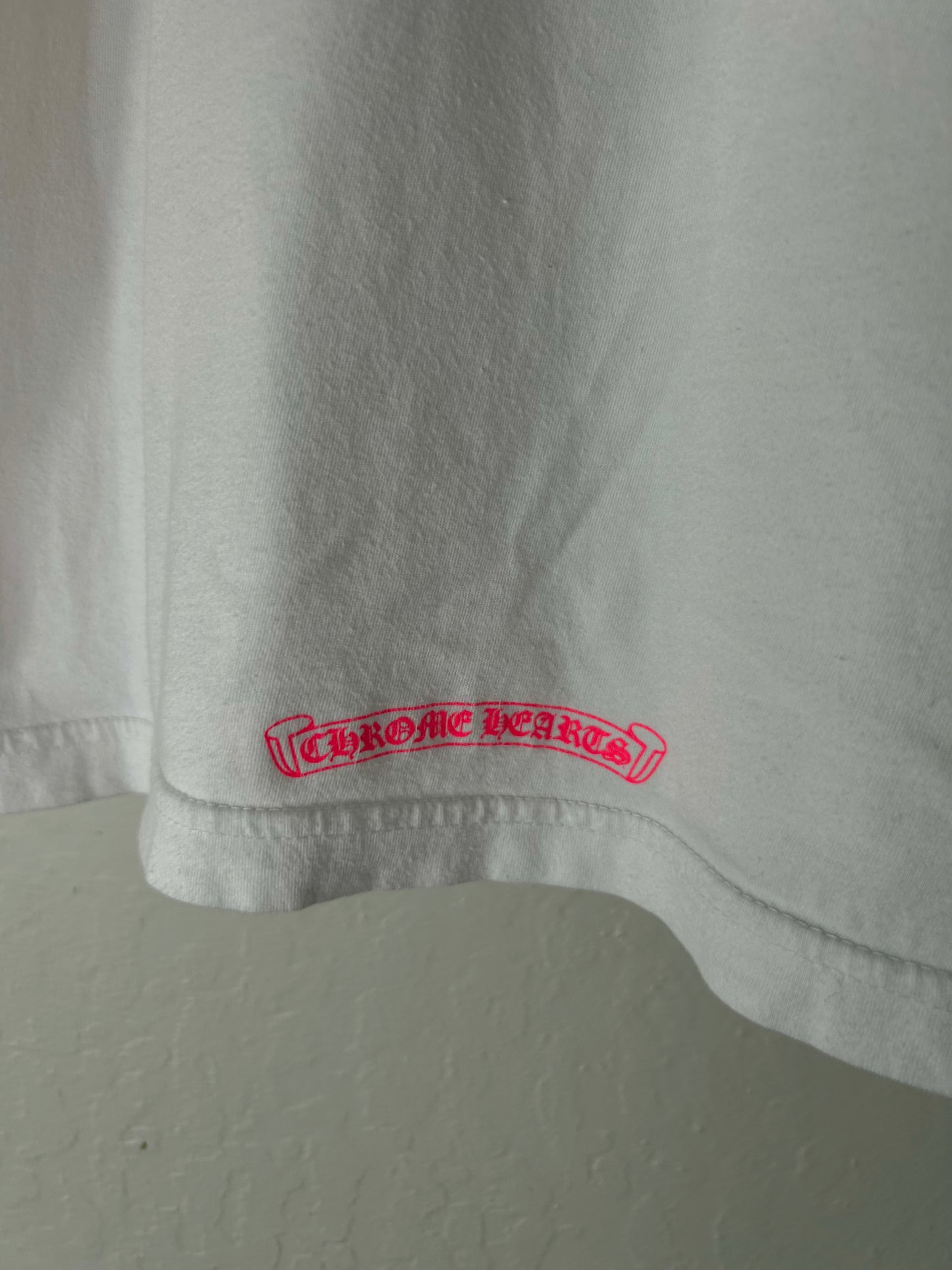 Chrome Hearts White / Pink Pocket Tee