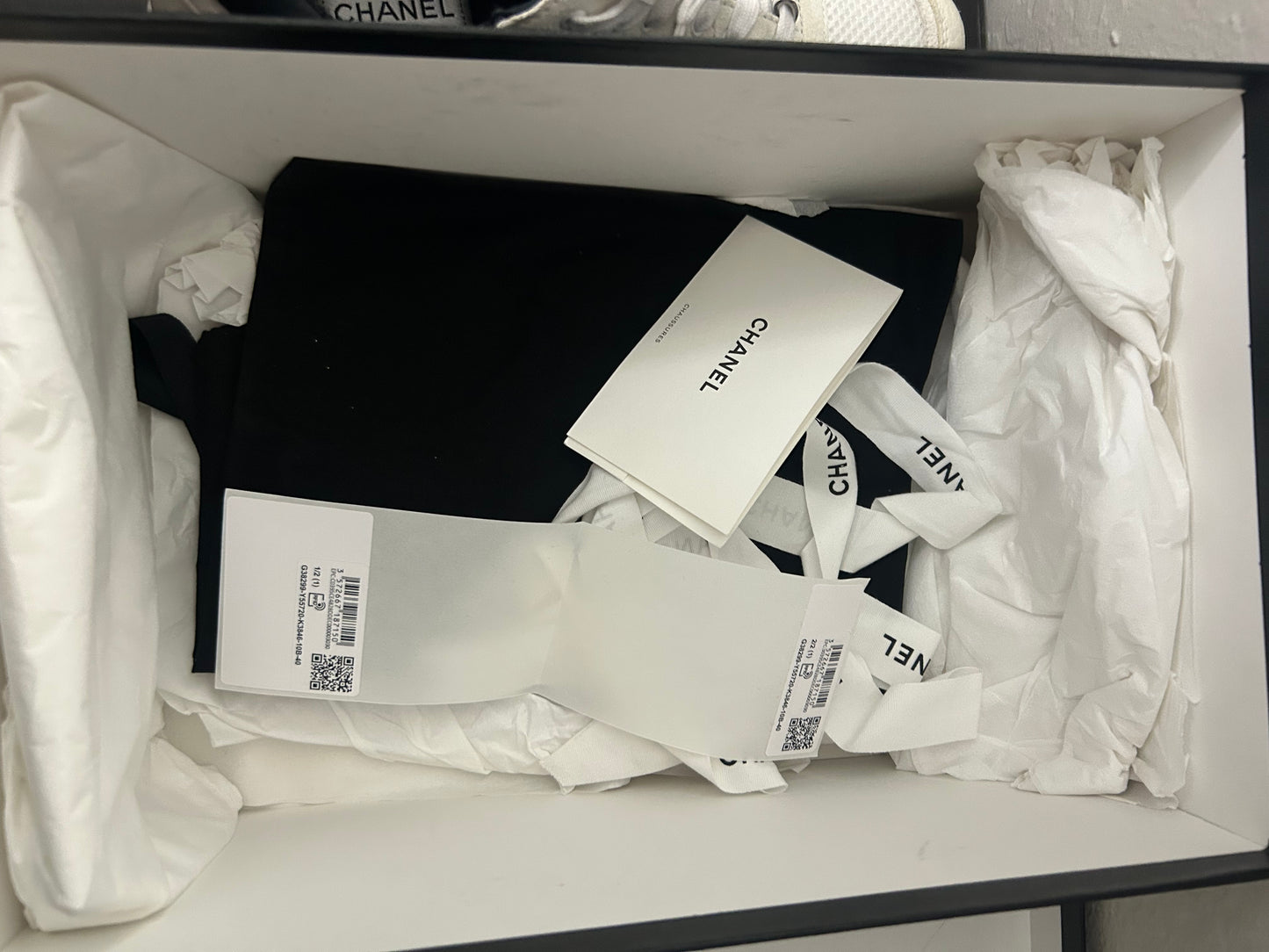 Chanel White CC Runners