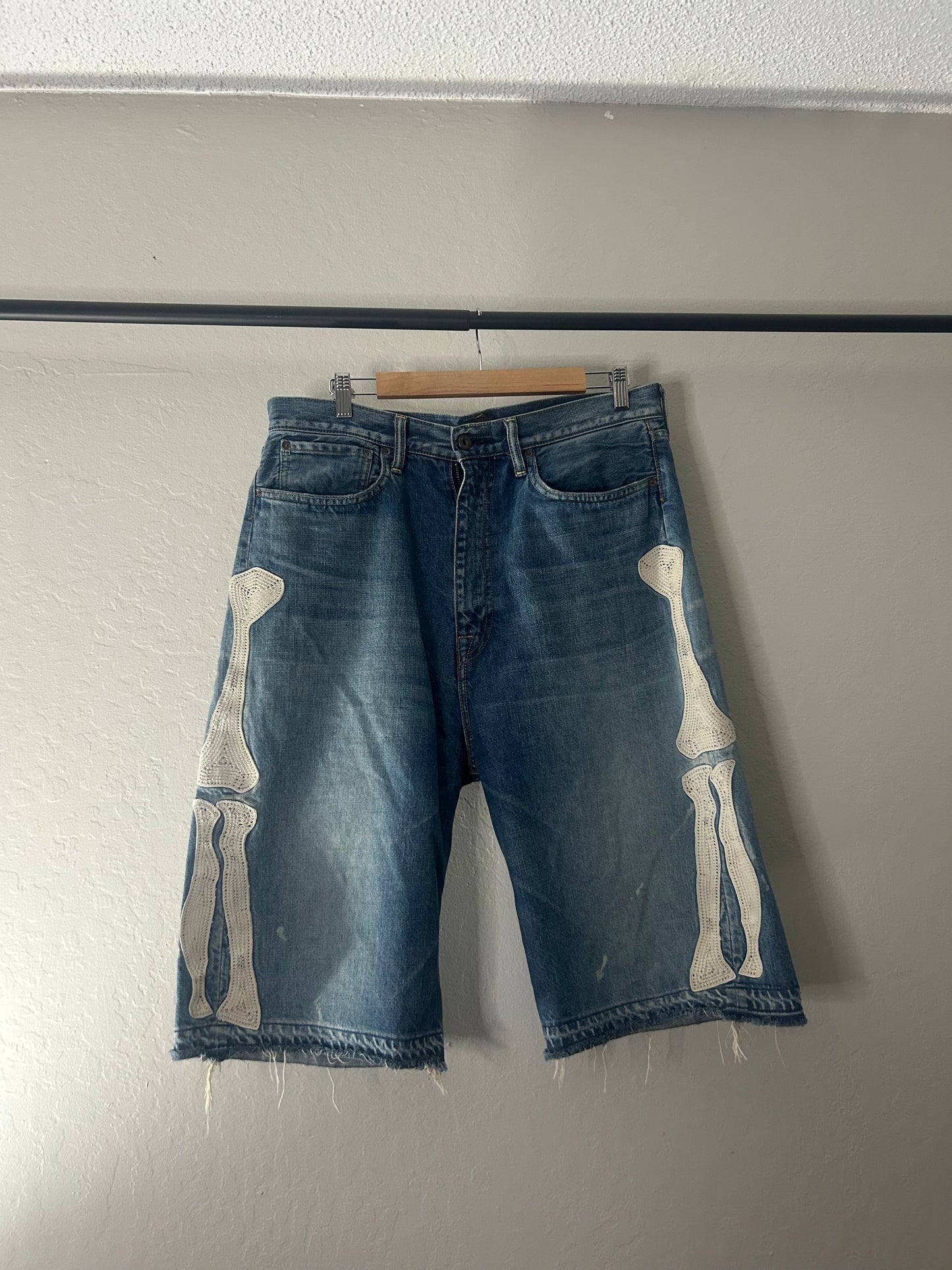 Kapital Blue Bone Shorts