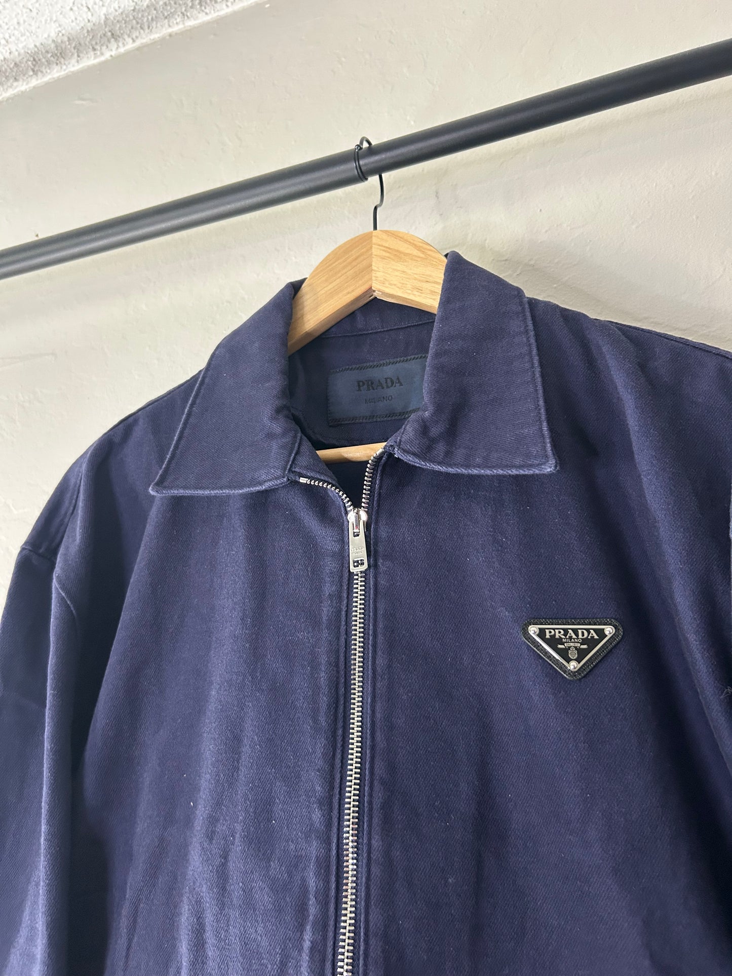 Prada Navy Blue Canvas Jacket