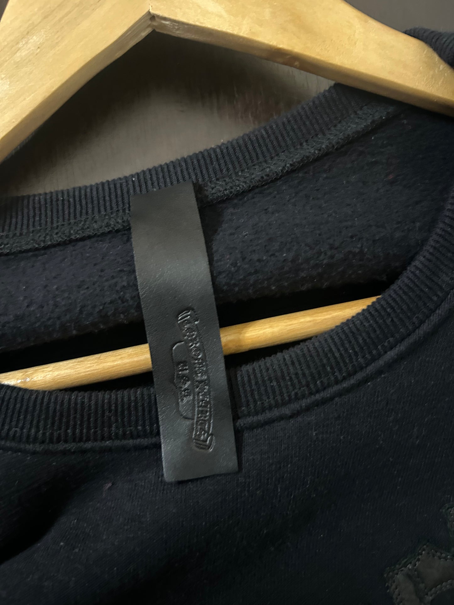 Chrome Hearts Black Triple Cross Leather Sweater