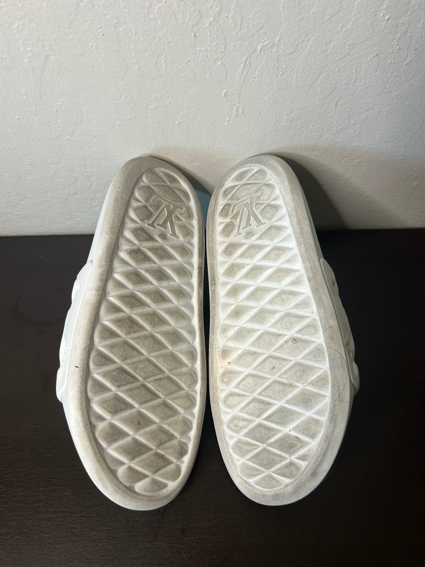 Louis Vuitton White Monogram Pool Slides