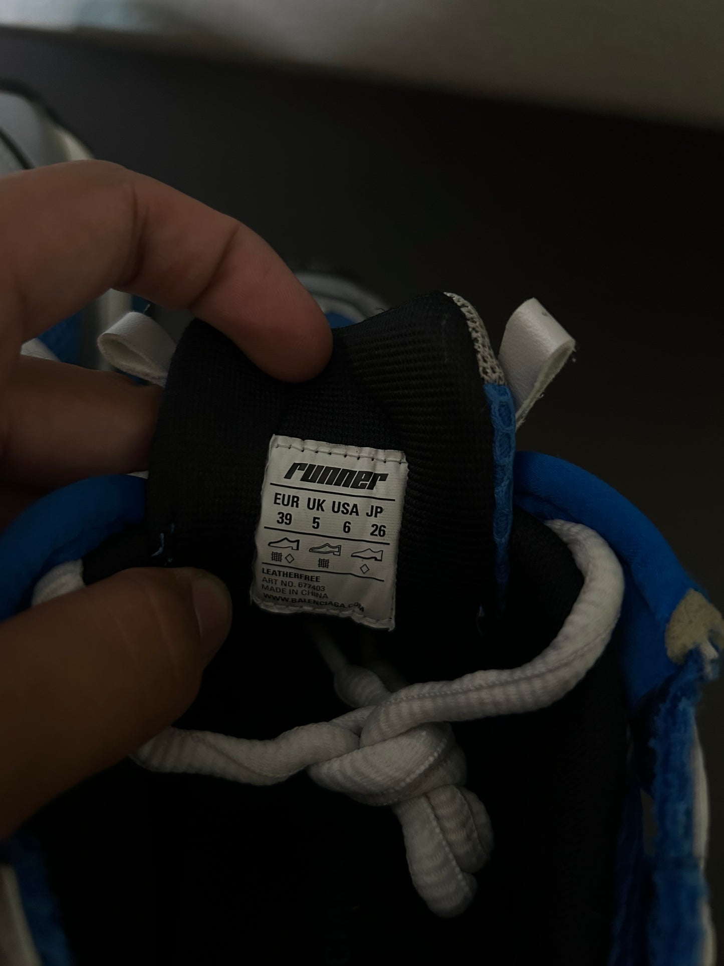 Balenciaga Blue And White Runner