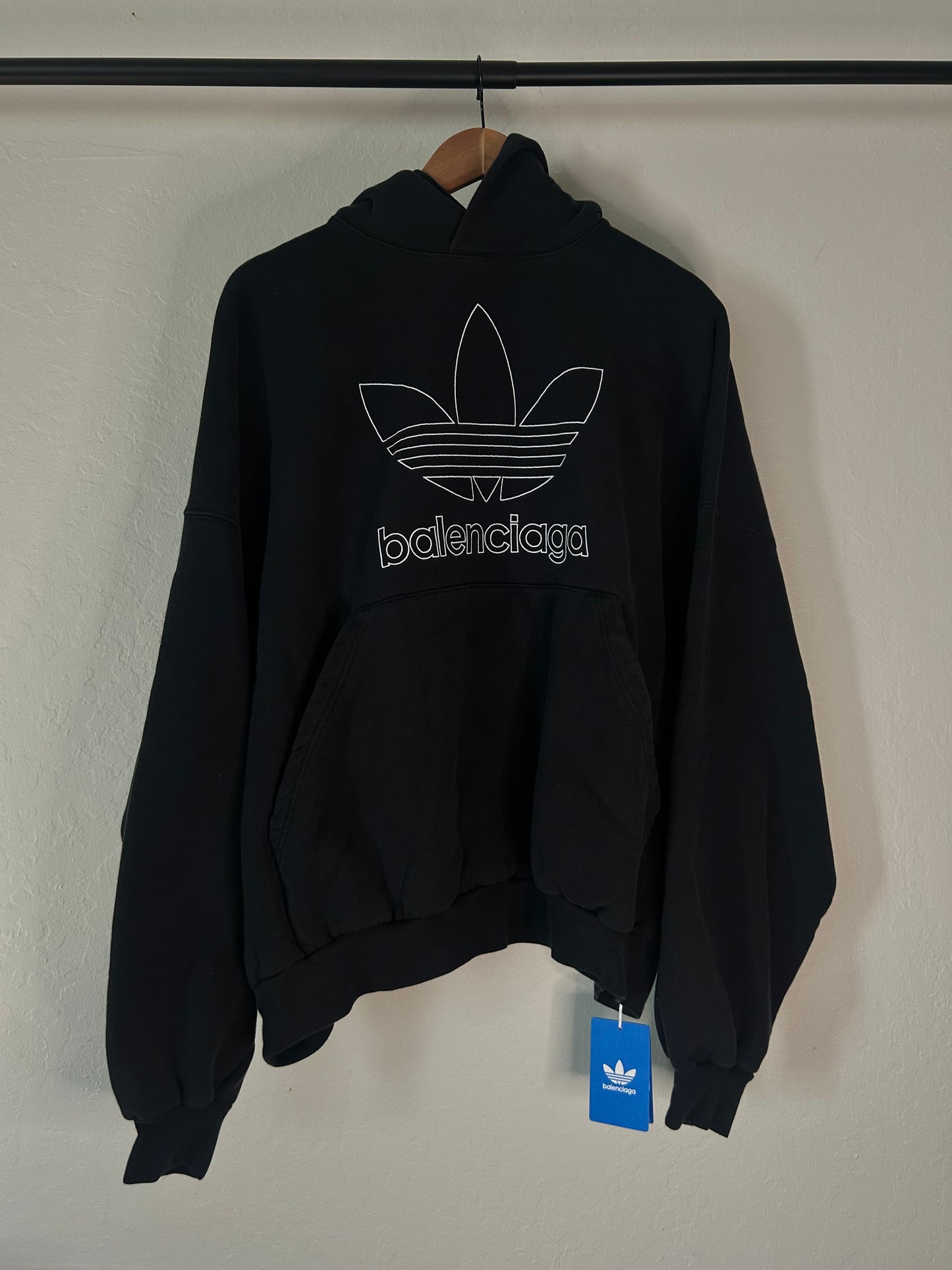 Balenciaga Adidas Black Pullover Hoodie