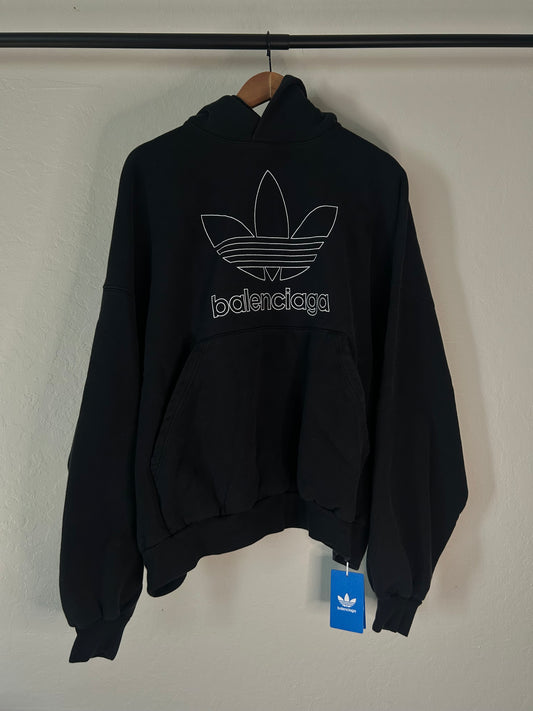 Balenciaga Adidas Black Pullover Hoodie