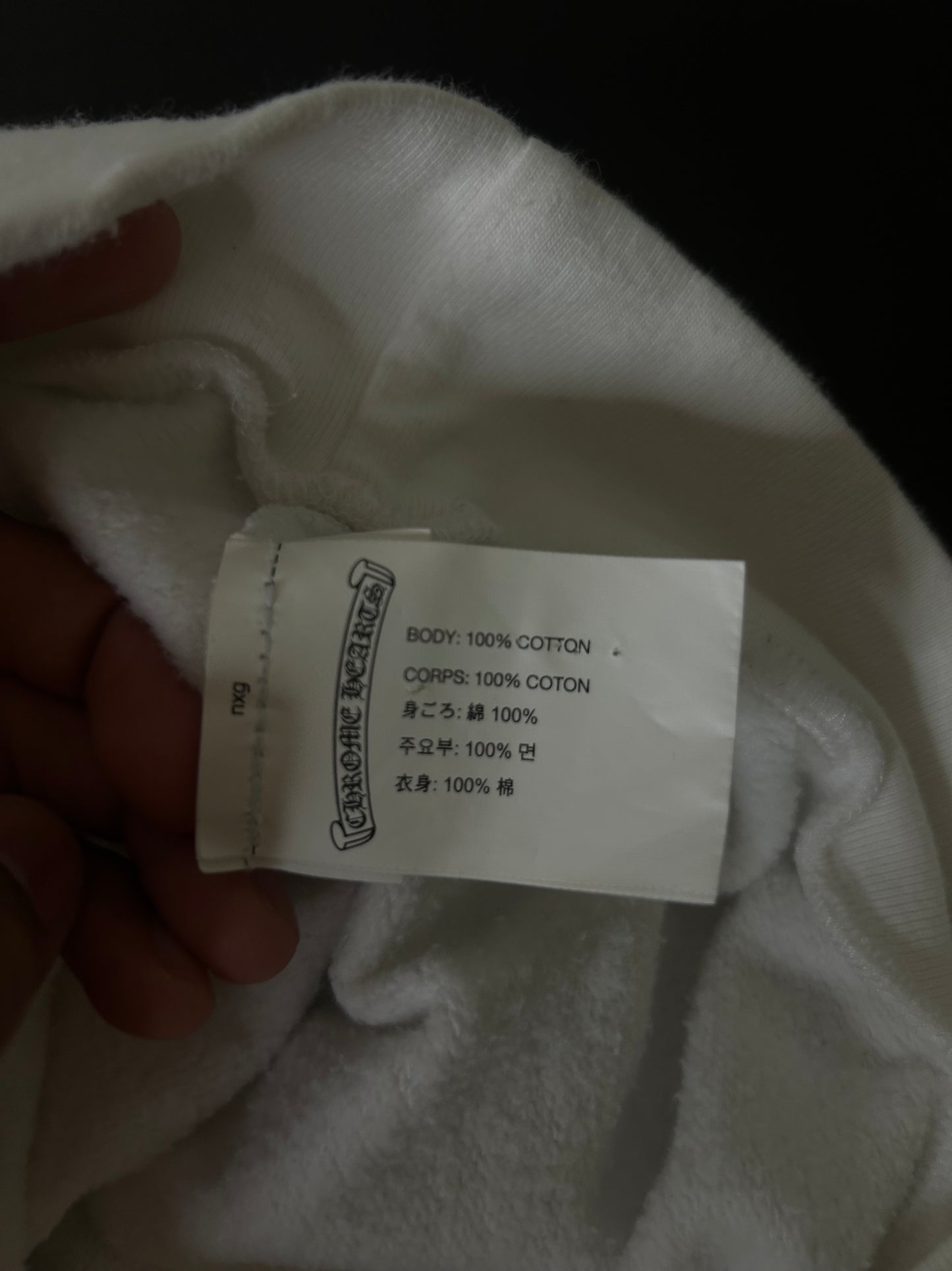 Chrome Hearts White Floral Horseshoe Pullover Hoodie