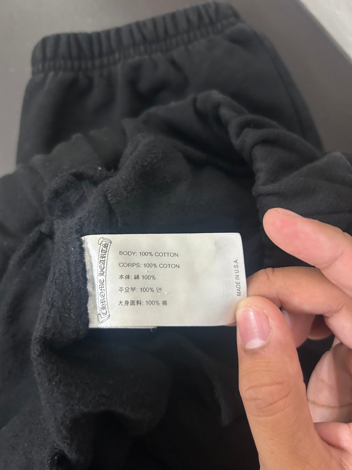 Chrome Hearts Black Scroll Sweatpants